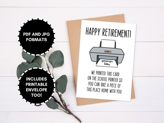 Printable Teacher Retirement Card Principal Retirement Gift - Etsy