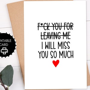 Going Away Gift for Friend Card, Coworker, Best Friend, Printable Goodbye Card, Best Friend Moving Away, Coworker Leaving Printable Card