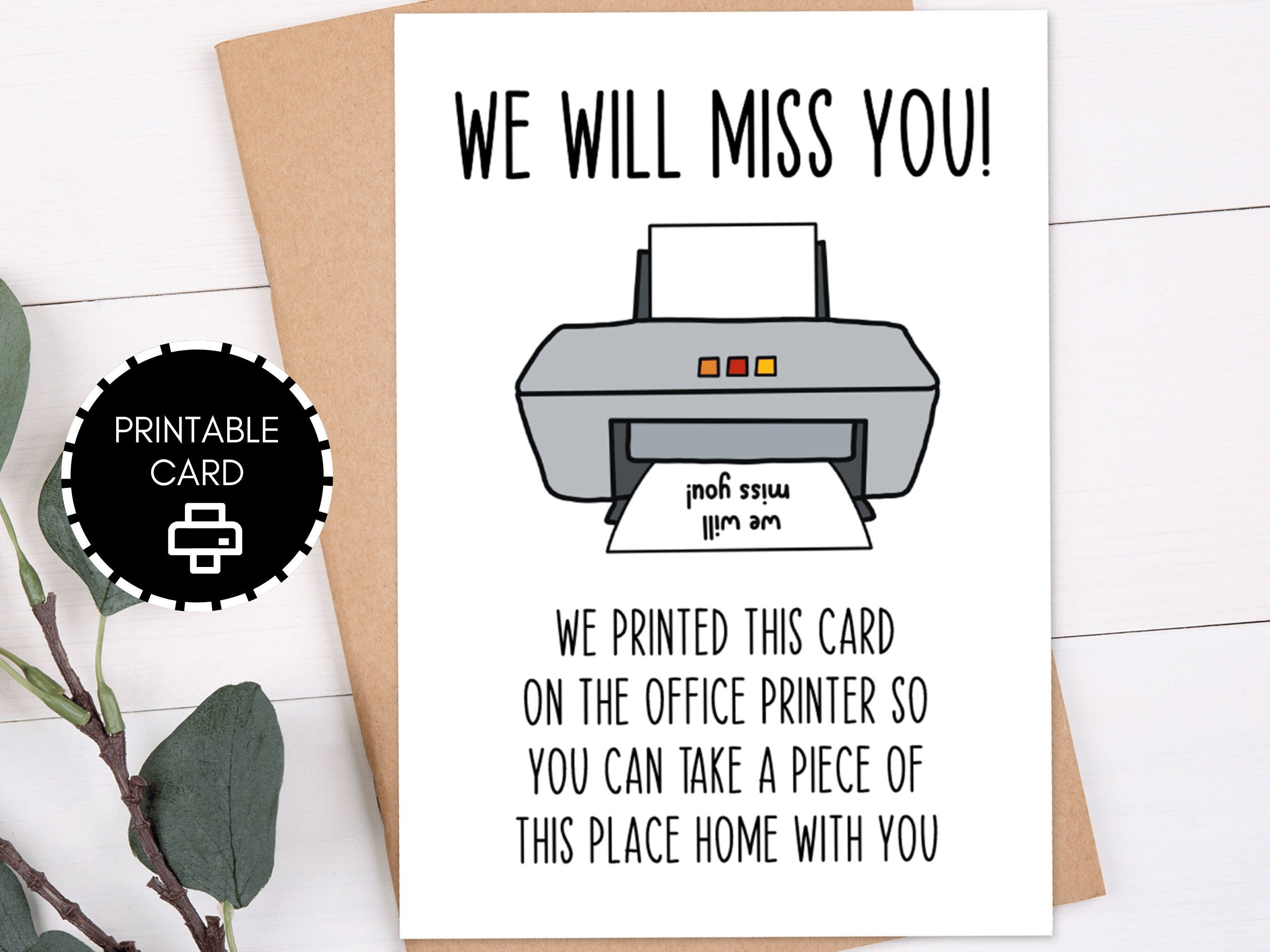 Printable New Job Card/goodbye Card/farewell Card for 