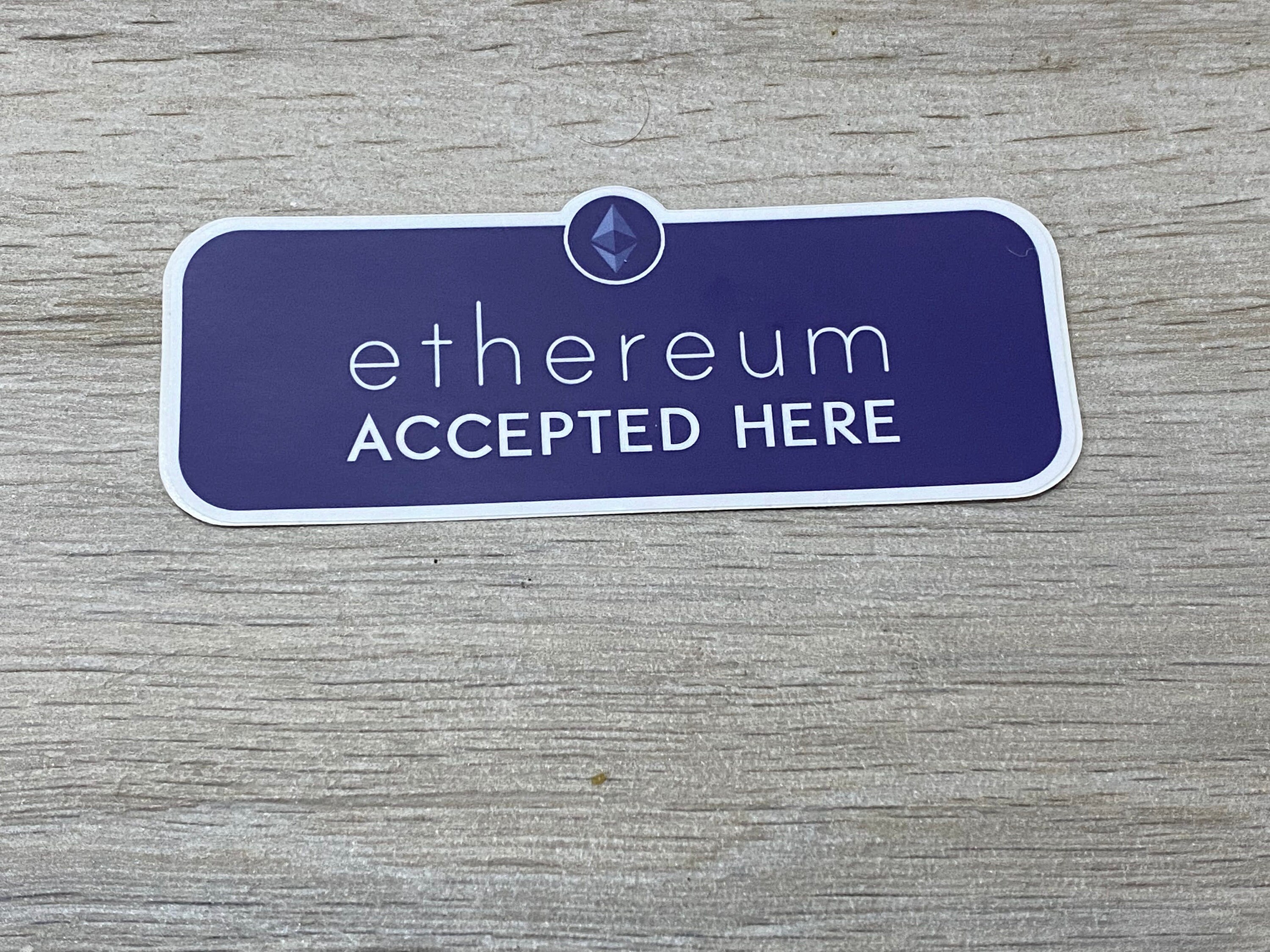 Ethereum Accepted Here Sticker - 5x2