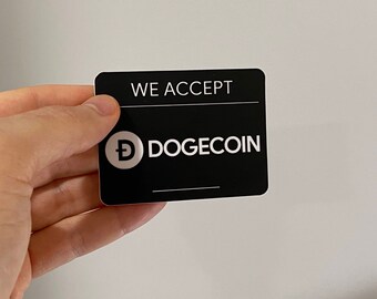 Pegatina de Dogecoin, calcomanía de vinilo Crypto DOGE (7,6 x 5,7 cm)
