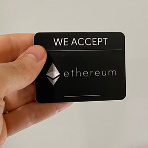 Ethereum (ETH) sticker // 3x2.25&quot; vinyl // cryptocurrency sticker // designed to work with our other crypto stickers