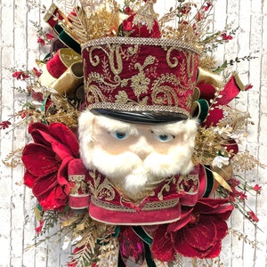 Nutcracker wreath, Glam Nutcracker wreath, Christmas wreath, traditional Nutcracker wreath, Glam Christmas wreath, shipping included