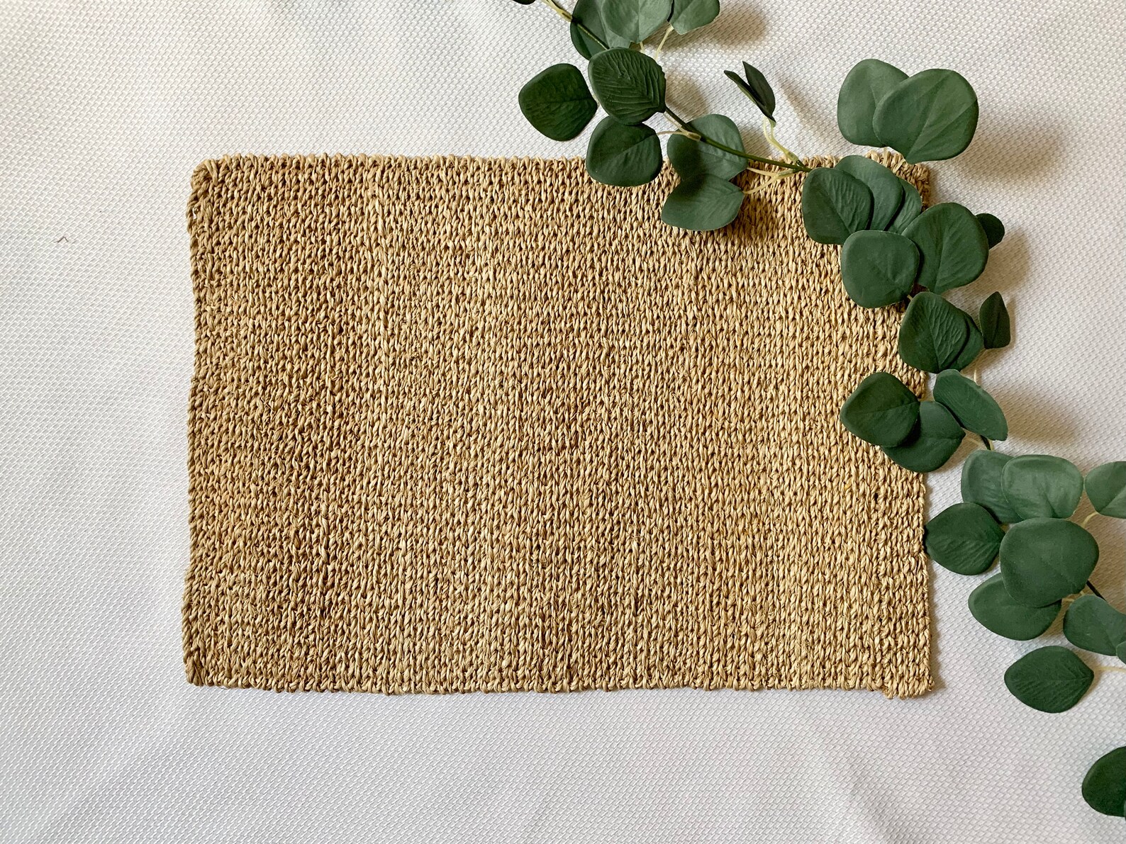 Handwoven Natural Rectangular Abaca Summer Placemat Etsy