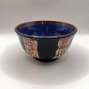 Sgraffito Bowl With Red Floral