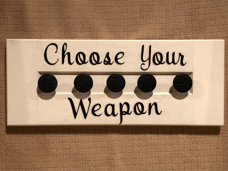 Choose Your Weapon Rosary Holders Etsy