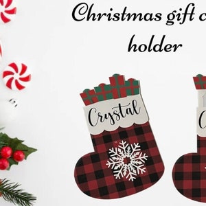 Porta-cartões-presente de Natal, porta-cartões-presente divertidos, porta-cartões-presente, porta-cartões-presente personalizados (pacote com 4)