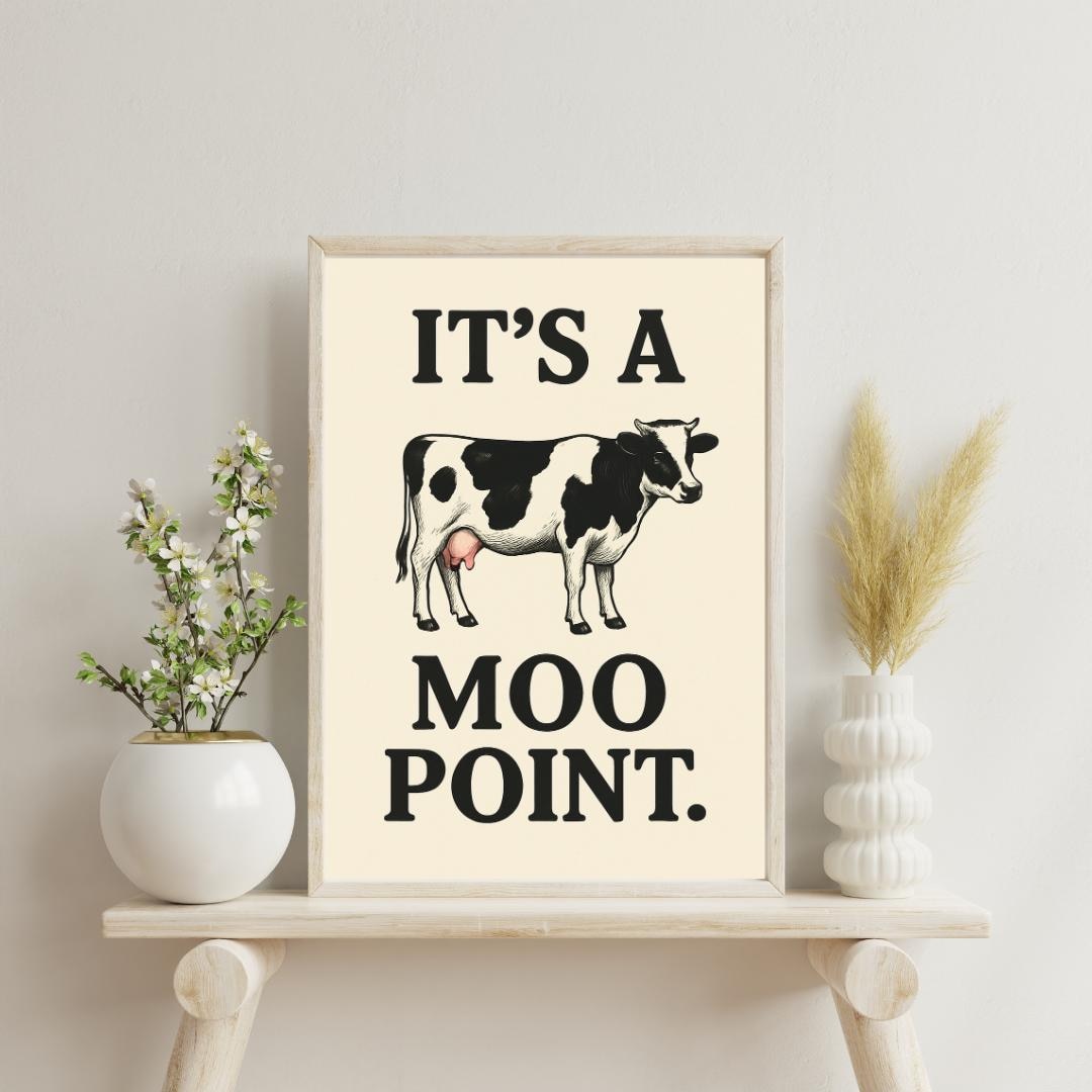 It’s a Moo Point – Friends Poster TV Show Inspired Printable Wall Art ...