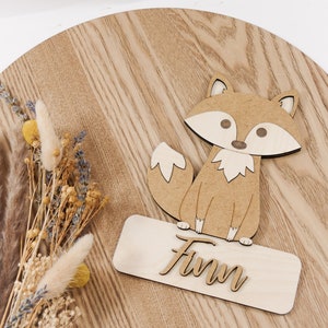 Personalized name tag fox