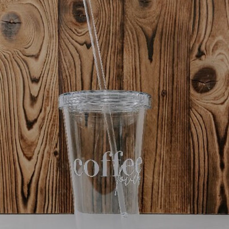 Trinkbecher mit deckel und strohhalm Etsy.de