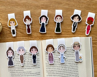 Female Writers Magnetic Bookmark - Jane Austen, Sylvia Plath, Virginia Woolf, Mary Shelley
