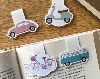 Vintage Vehicles Magnetic Bookmark