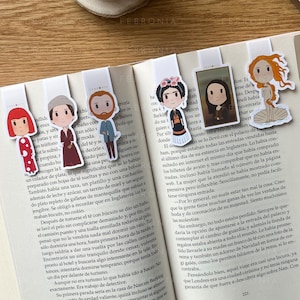 Arte Mona Lisa, Venus, Frida, Yayoi Kusama, Artemisia Gentileschi, Van Gogh Marcapáginas magnético - Art Magnetic Bookmark / Punto libro