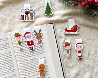 Christmas Santa Claus, Santa Claus, Three Wise Men, Mrs. Claus, Rudolph, Magnetic Bookmark - Christmas Magnetic Bookmark / Bookmark