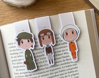 Amelia Earhart, Valentina Tereshkova, Nellie Bly Magnetic Bookmark