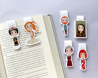 Art Mona Lisa, Venus, Frida, Yayoi Kusama, Artemisia Gentileschi, Van Gogh Magnetic Bookmark - Art Magnetic Bookmark / Bookmark
