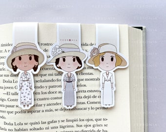 Downton Abbey Magnetic Bookmark - Magnetic Bookmark Lady Mary Crawley, Lady Edith, Lady Sybil / Bookmark