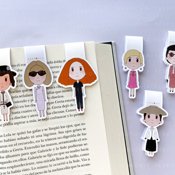 Magnetic Bookmark Fashion Coco Chanel -Anna Wintour -Grace Coddington - Edith Head - New Look - Twiggy Magnetic Bookmark Bookmark