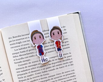 Alexia Putellas and Olga Carmona soccer players Magnetic bookmark - Magnetic Bookmark - Bookmark