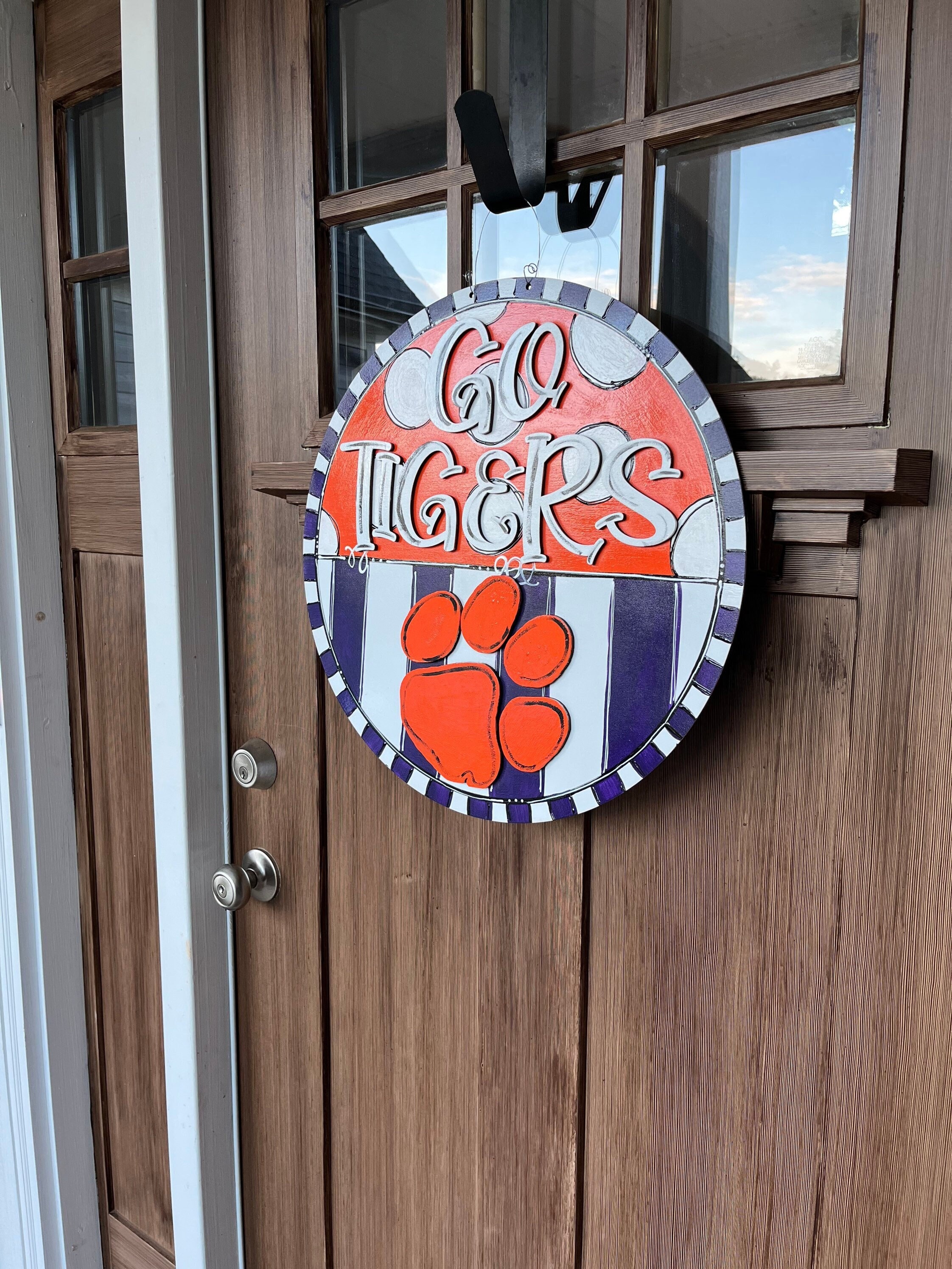 Football Door Hanger Fall Door Hanger College Football Sign Etsy