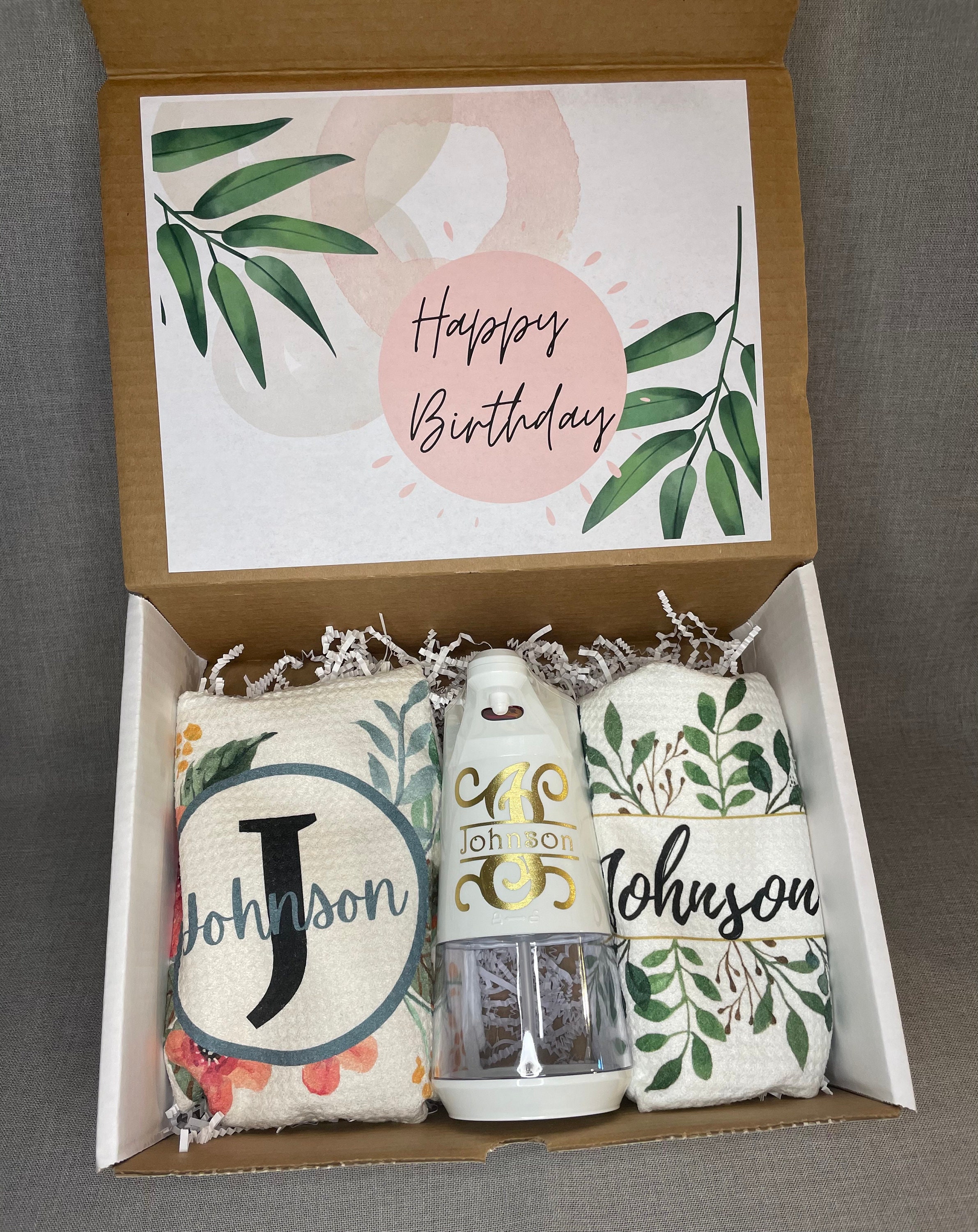 Birthday Tea Towel Gift Box Etsy