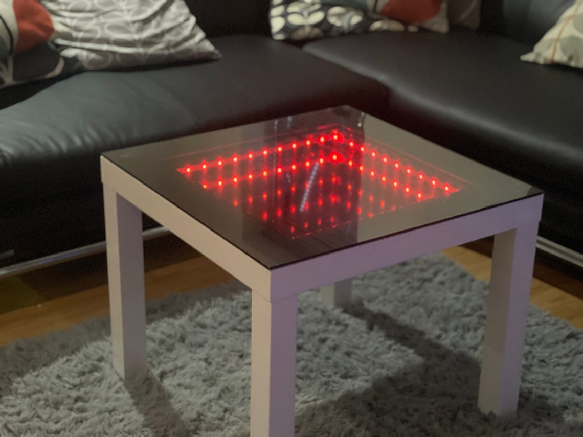 Infinity 3D coffee table with LED lights music synch and Etsy
