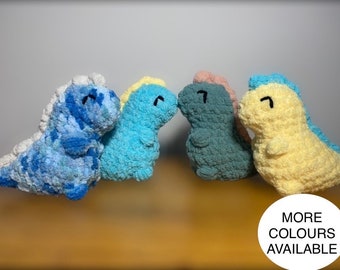 Crochet Dinosaur Plush – Handmade Worry Buddy • CE UKCA Certified Toy • Soft Fidget Comfort Gift • Cute Dino Sensory Squishy