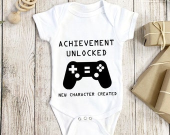 Achievement unlocked svg, svg for cricut, pregnancy announcement svg, newborn baby svg, gamer baby, new character created svg, best seller