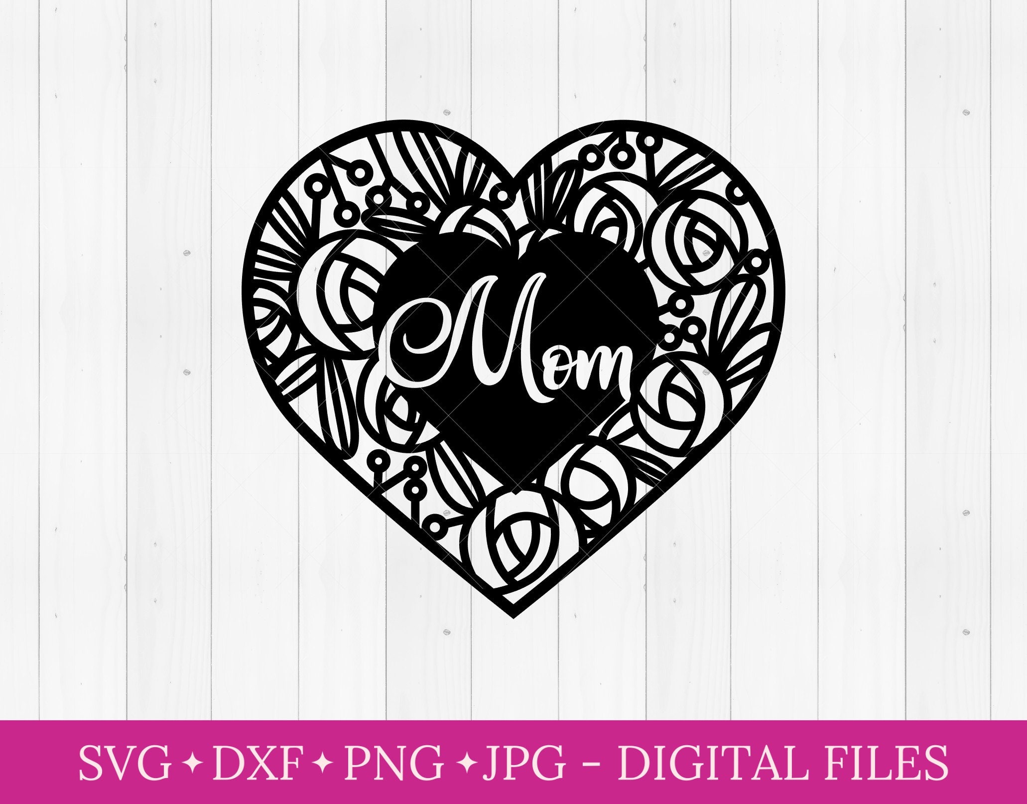 Mom heart svg svg files for cricut birthday gifts for her | Etsy