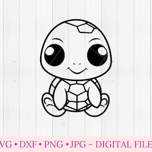 Schattige schildpad svg, baby dier svg, Instant Download SVG, PNG, eps, dxf, jpg digitale download, nieuwe baby cadeau voor schildpad minnaar, babydouche