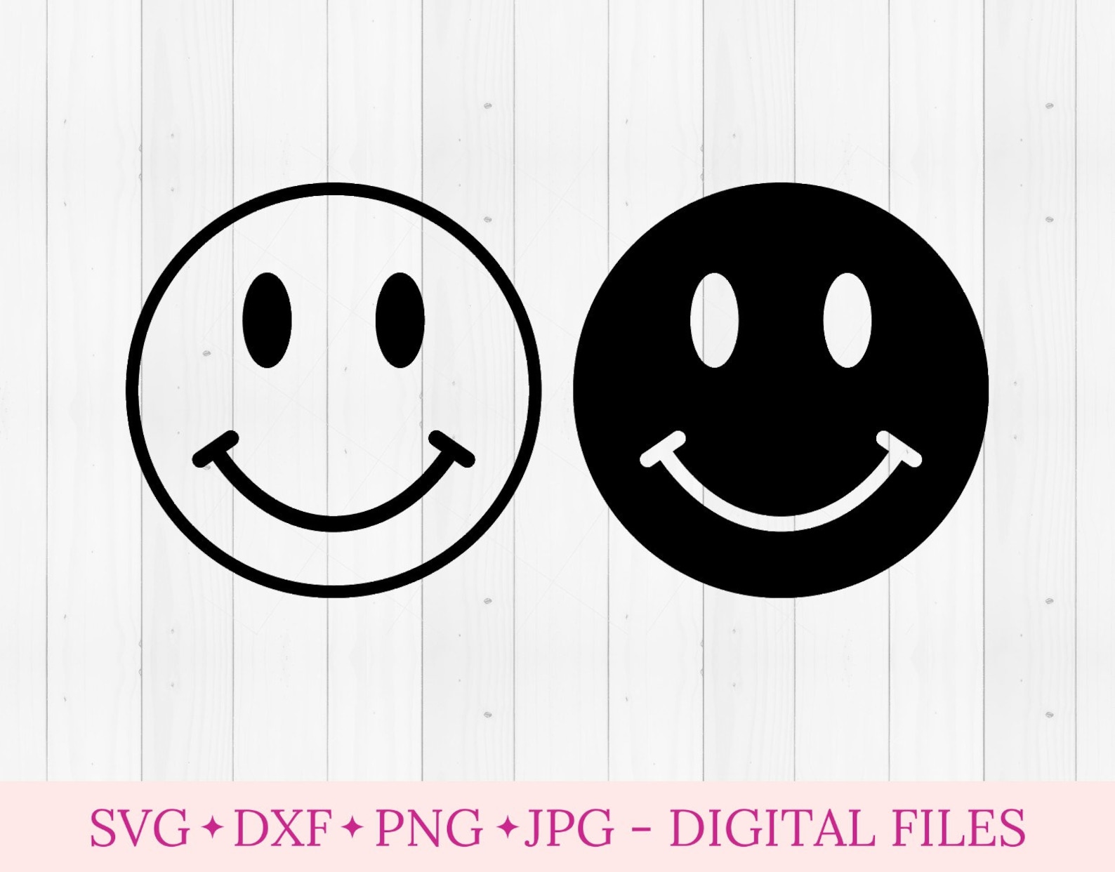 Digital Prints Prints Retro Svg Smiley Face Svg Silhouette Cricut Cut ...