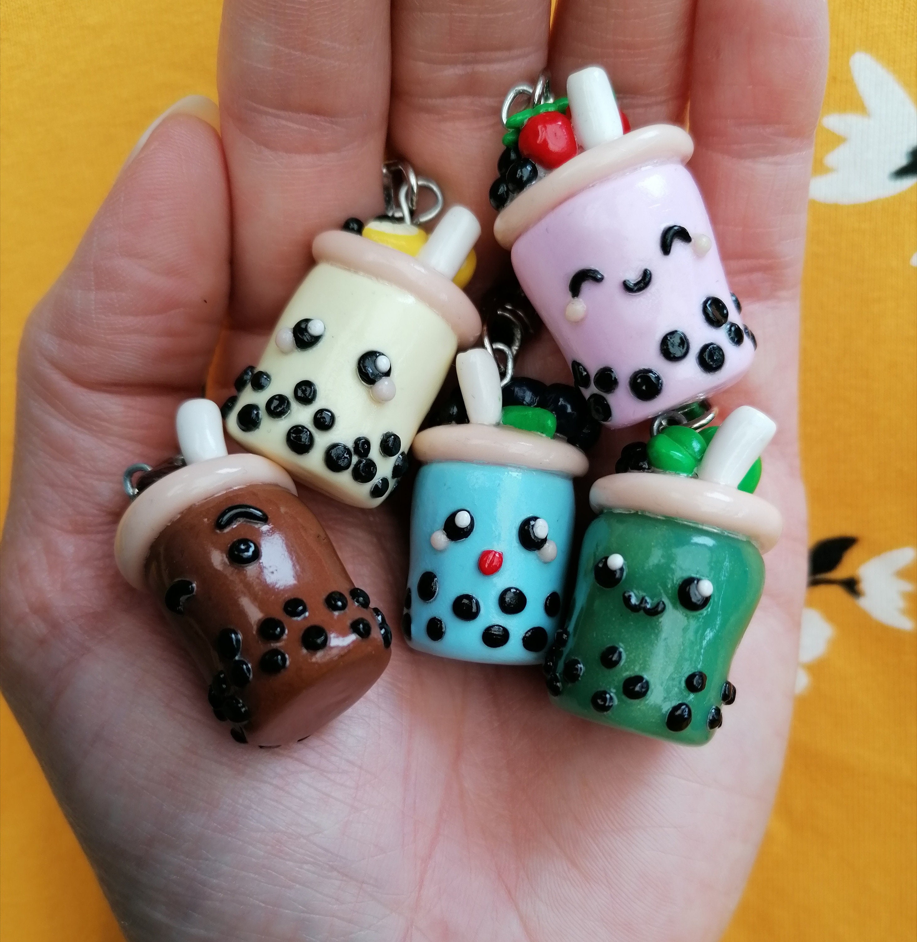 Handgemaakte Kawaii Bubble Tea Charm Etsy Nederland