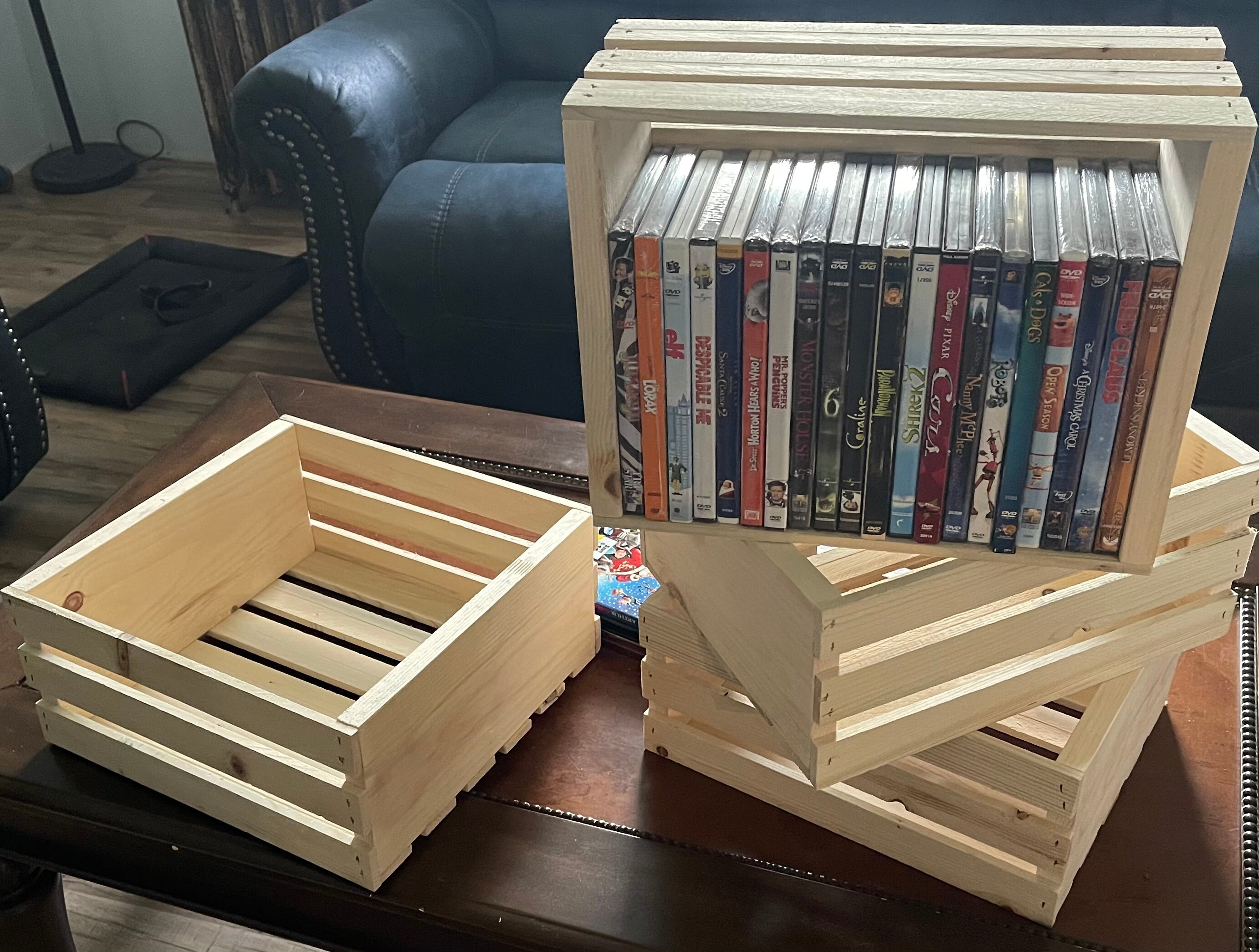 Wood crates 12 x 12 and 12 x 10 inside diameter. Etsy