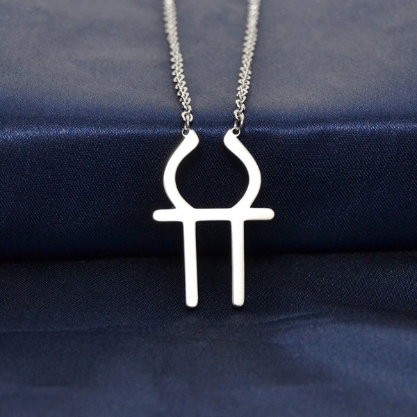 VESTA hearth symbol pendant in stainless steel with bright shiny finish