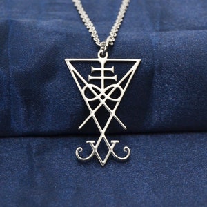 Pendant and Sigil of Lucifer with Leviathan cross symbol fusion (sulphur)