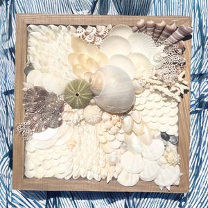 Seashell Mosaic Beach Wall Art