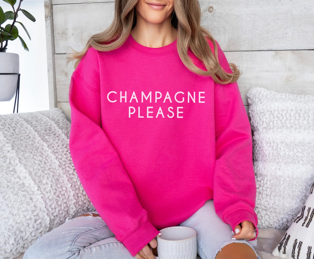 Champagne Print Pattern Women's Sweatshirt