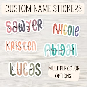 Custom Name Vinyl Sticker, Water Bottle, Laptop Decal
