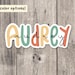 Custom Name Stickers, personalization, colorful stickers, aesthetic stickers, water bottle, laptop, best friend gift, cute tumbler sticker 1