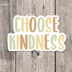 Choose kindness sticker, vinyl sticker, mental health, positive sayings, positive quote, for water bottle, aesthetic stickers, inspirational
