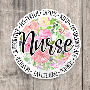 Nurse sticker, water bottle sticker, nursing student, nurse gift, medical sticker, healthcare