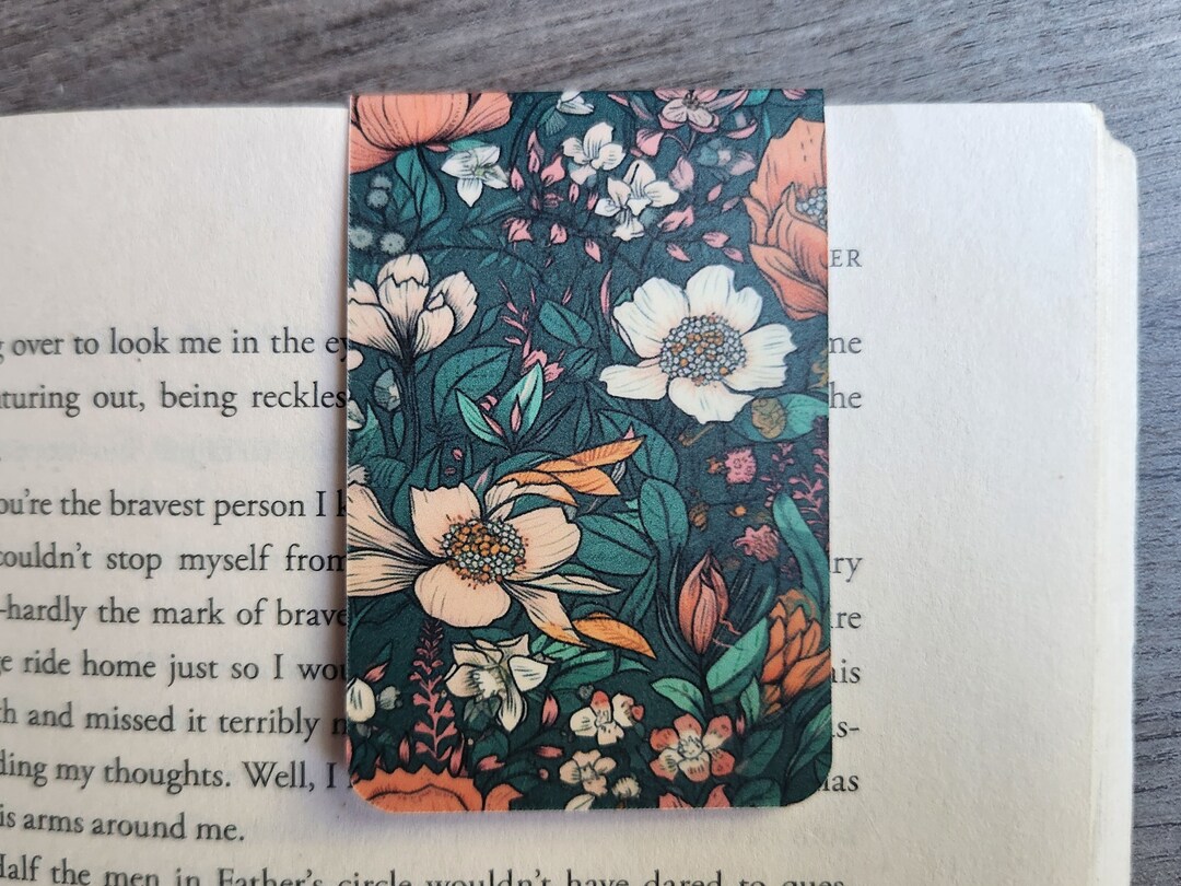 Floral Magnetic Bookmark: Book Lover Gift - Etsy