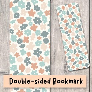 Floral bookmark, wildflowers, book lover gift, bookish stocking stuffer, neutral, bookworm, boho