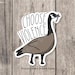 Goose sticker, goose with knife sticker, funny quotes, funny animal stickers, best friend gifts, water bottle stickers, animal lover gift 