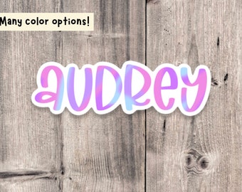 Custom Name Stickers, personalization, colorful stickers, aesthetic stickers, water bottle, laptop, best friend gift, cute tumbler sticker