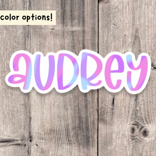 Custom Name Stickers Personalization Colorful Stickers Etsy