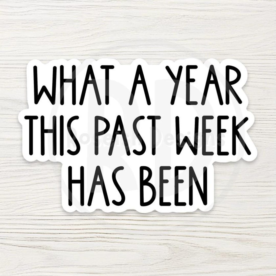 What a Year This Past Week Has Been Sarcastic Meme Sticker - Etsy