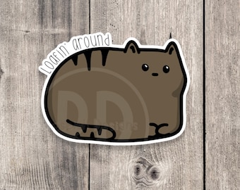 Loaf Cat Sticker: Funny Kawaii Water Bottle Decal
