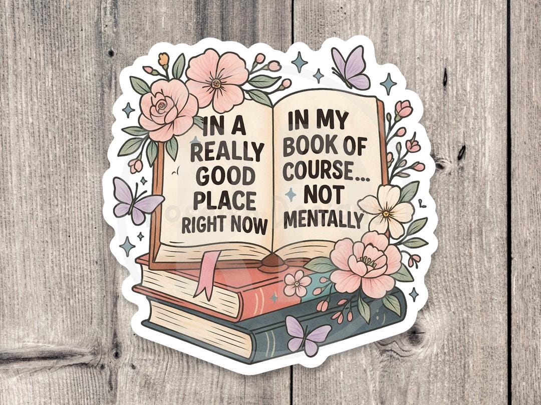 Funny Book Lover Sticker: 