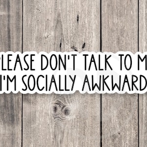 Socially Awkward Sticker: Funny Introvert Gift immagine 1